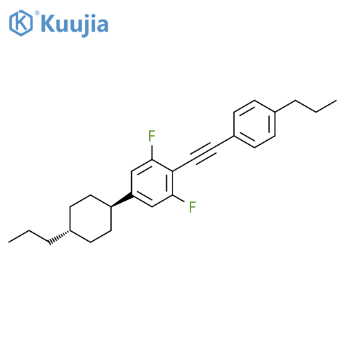 Benzene,1,3-difluoro-5-(trans-4-propylcyclohexyl)-2-[(4-propylphenyl)ethynyl]- structure