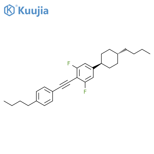 Benzene,5-(trans-4-butylcyclohexyl)-2-[(4-butylphenyl)ethynyl]-1,3-difluoro- structure