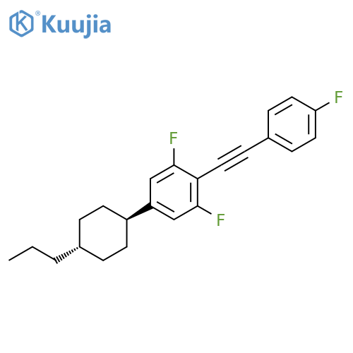 Benzene,1,3-difluoro-2-[(4-fluorophenyl)ethynyl]-5-(trans-4-propylcyclohexyl)- structure