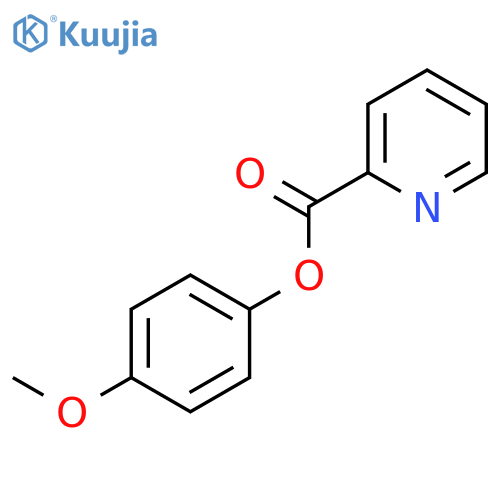 2-Pyridinecarboxylic acid, 4-methoxyphenyl ester structure