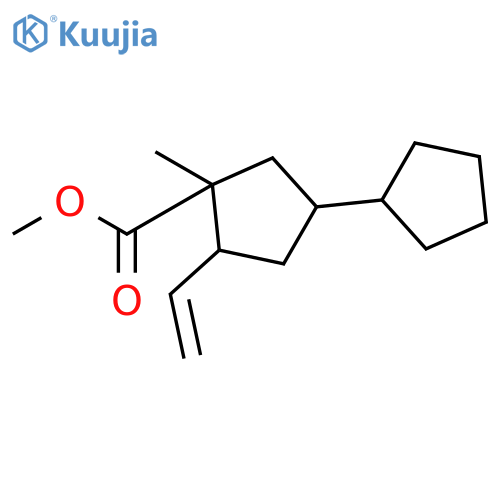 [1,1'-Bicyclopentyl]-3-carboxylic acid, 4-ethenyl-3-methyl-, methyl ester structure