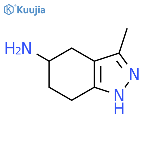 3-Methyl-4,5,6,7-tetrahydro-2h-indazol-5-amine structure