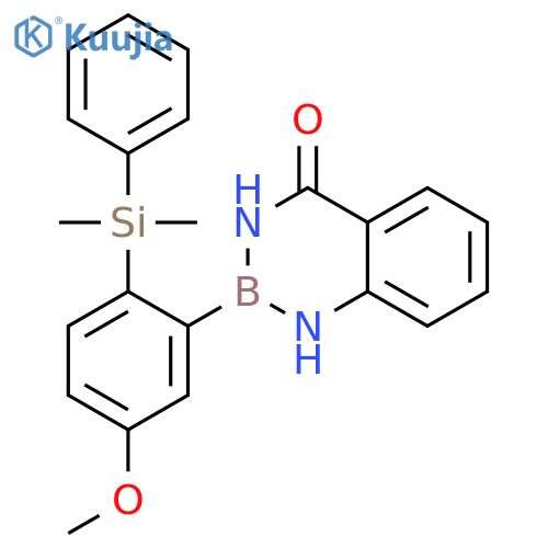 1,3,2-Benzodiazaborin-4(1H)-one, 2-[2-(dimethylphenylsilyl)-5-methoxyphenyl]-2,3-dihydro- structure