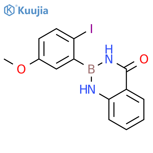 1,3,2-Benzodiazaborin-4(1H)-one, 2,3-dihydro-2-(2-iodo-5-methoxyphenyl)- structure