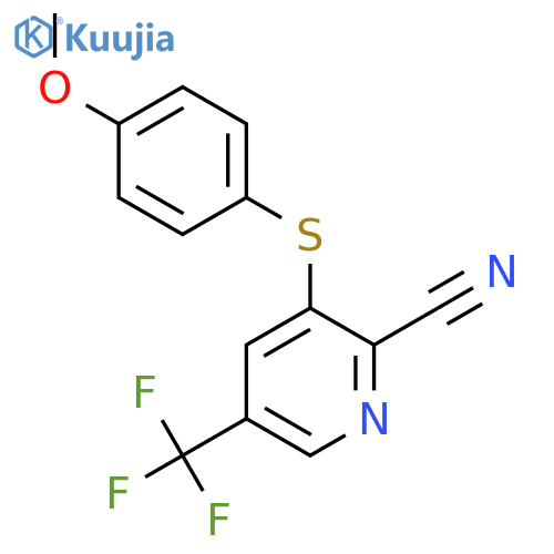 2-Cyano-3-(4-methoxyphenylsulfanyl)-5-(trifluoromethyl)pyridine structure