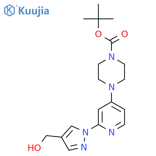 tert-Butyl 4-(2-(4-(hydroxymethyl)-1H-pyrazol-1-yl)pyridin-4-yl)piperazine-1-carboxylate structure