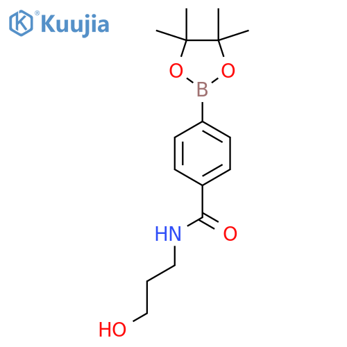 4-(3-Hydroxy-n-propylaminocarbonyl)phenylboronic acid pinacol ester structure