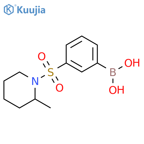 (3-((2-Methylpiperidin-1-yl)sulfonyl)phenyl)boronic acid structure