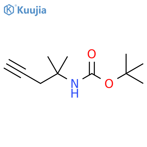 tert-butyl (2-methylpent-4-yn-2-yl)carbamate structure