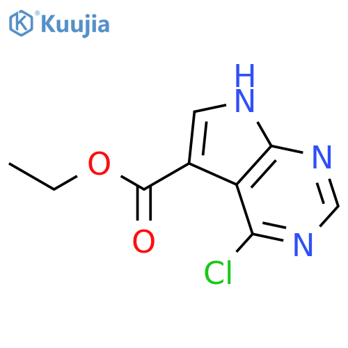Ethyl 4-chloro-7H-pyrrolo[2,3-D]pyrimidine-5-carboxylate structure