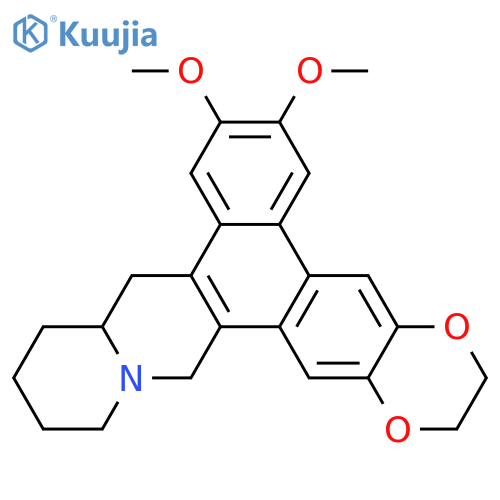12H-1,4-Dioxino[2',3':2,3]phenanthro[9,10-b]quinolizine, 2,3,10,10a,11,13,14,16-octahydro-7,8-dimethoxy- structure