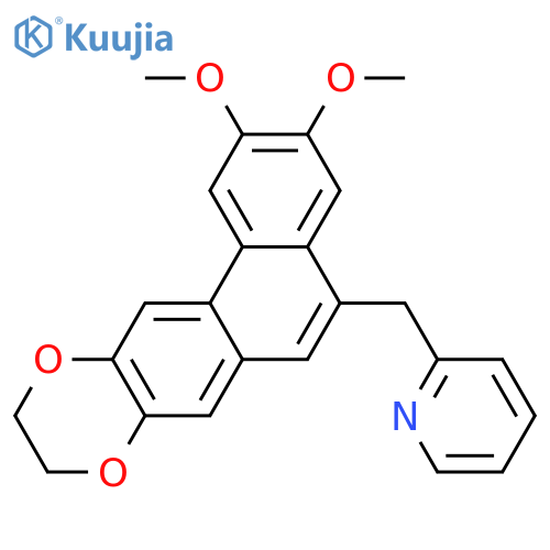 Pyridine, 2-[(9,10-dihydro-2,3-dimethoxyphenanthro[3,2-b][1,4]dioxin-5-yl)methyl]- structure