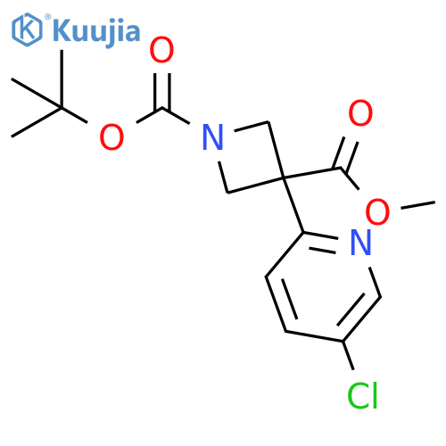1,3-Azetidinedicarboxylic acid, 3-(5-chloro-2-pyridinyl)-, 1-(1,1-dimethylethyl) 3-methyl ester structure