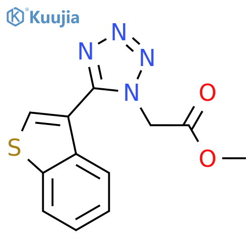 1H-Tetrazole-1-acetic acid, 5-benzo[b]thien-3-yl-, methyl ester structure