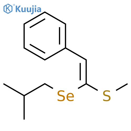 {2-[(2-Methylpropyl)selanyl]-2-(methylsulfanyl)ethenyl}benzene structure