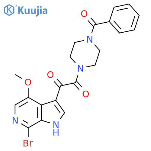 1-(4-benzoylpiperazin-1-yl)-2-(7-bromo-4-methoxy-1H-pyrrolo2,3-cpyridin-3-yl)ethane-1,2-dione structure