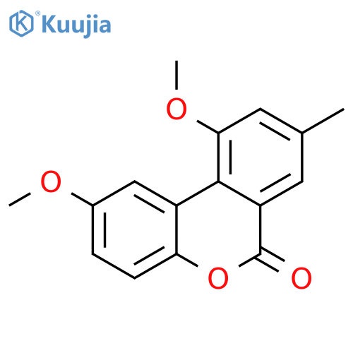 6H-Dibenzo[b,d]pyran-6-one, 2,10-dimethoxy-8-methyl- structure