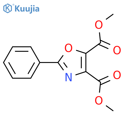 2-phenyloxazole-4,5-dicarboxylic acid dimethyl ester structure