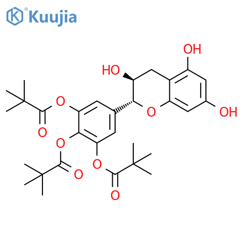 1,1′,1′′-[5-[(2R,3S)-3,4-Dihydro-3,5,7-trihydroxy-2H-1-benzopyran-2-yl]-1,2,3-benzenetriyl] tris(2,2-dimethylpropanoate) structure
