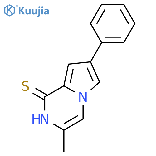 Pyrrolo[1,2-a]pyrazine-1(2H)-thione, 3-methyl-7-phenyl- structure