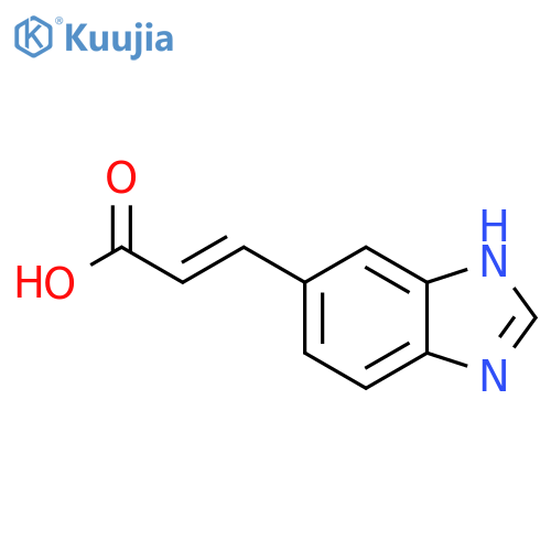 3-(1H-1,3-benzodiazol-5-yl)prop-2-enoic acid structure