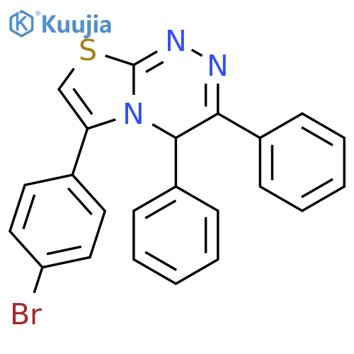 4H-Thiazolo[2,3-c][1,2,4]triazine, 6-(4-bromophenyl)-3,4-diphenyl- structure