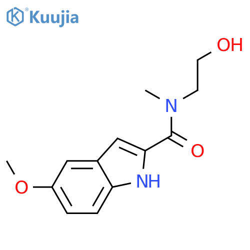 1H-Indole-2-carboxamide, N-(2-hydroxyethyl)-5-methoxy-N-methyl- structure
