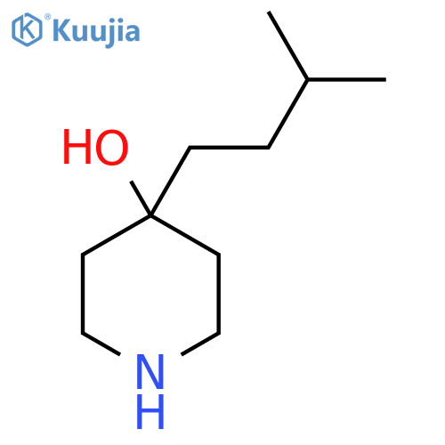 4-(3-methylbutyl)piperidin-4-ol structure