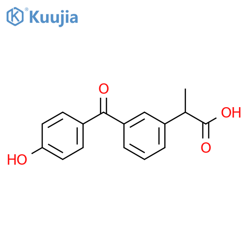 2-(3-(4-hydroxybenzoyl)phenyl)propanoic acid structure