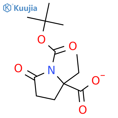 1-tert-butyl 2-ethyl (2S)-5-oxopyrrolidine-1,2-dicarboxylate structure