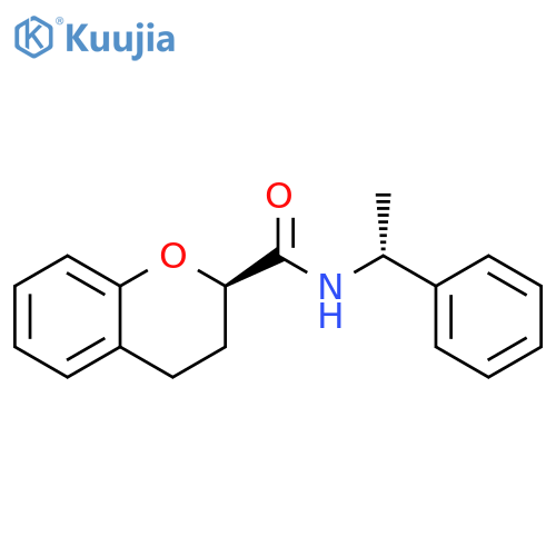 2H-1-Benzopyran-2-carboxamide,3,4-dihydro-N-(1-phenylethyl)-, [R-(R*,R*)]- (9CI) structure