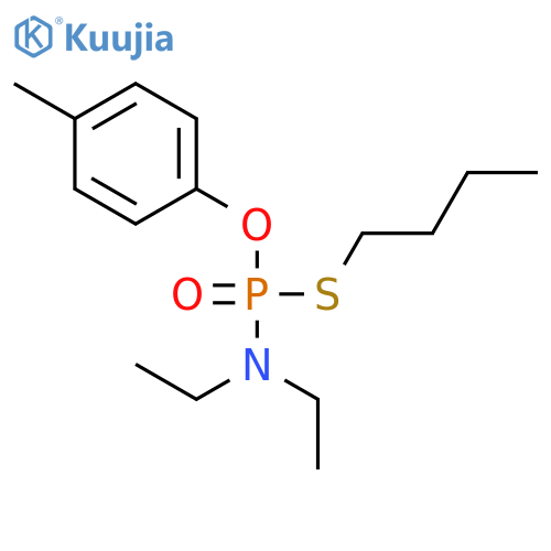 Phosphoramidothioic acid, diethyl-, S-butyl O-(4-methylphenyl) ester structure