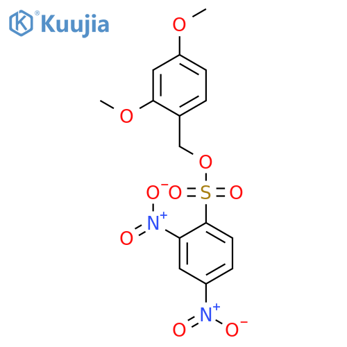 Benzenesulfonic acid, 2,4-dinitro-, (2,4-dimethoxyphenyl)methyl ester structure