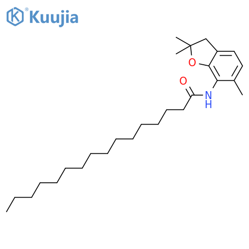 Hexadecanamide, N-(2,3-dihydro-2,2,6-trimethyl-7-benzofuranyl)- structure