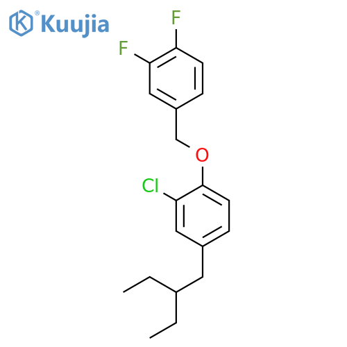 Benzene, 2-chloro-1-[(3,4-difluorophenyl)methoxy]-4-(2-ethylbutyl)- structure