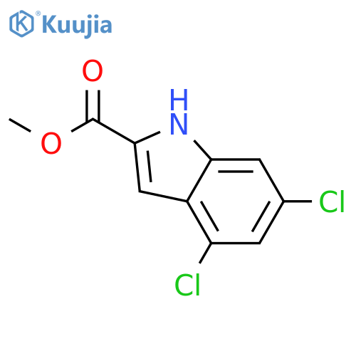 1H-Indole-2-carboxylic acid, 4,6-dichloro-, methyl ester structure