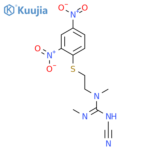 Guanidine, N'-cyano-N-[2-[(2,4-dinitrophenyl)thio]ethyl]-N,N''-dimethyl- structure