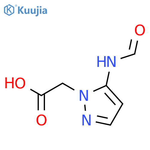 1H-Pyrazole-1-acetic acid, 5-(formylamino)- structure