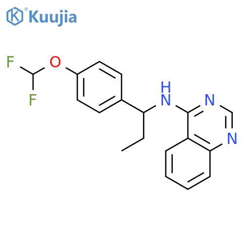 4-Quinazolinamine, N-[1-[4-(difluoromethoxy)phenyl]propyl]- structure