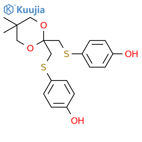 Phenol, 4,4'-[(5,5-dimethyl-1,3-dioxan-2-ylidene)bis(methylenethio)]bis- structure