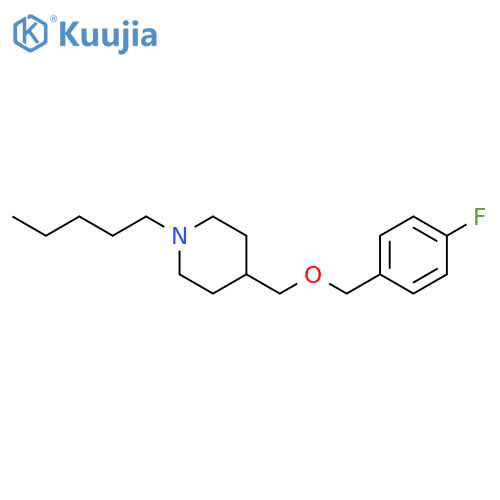 Piperidine, 4-[[(4-fluorophenyl)methoxy]methyl]-1-pentyl- structure