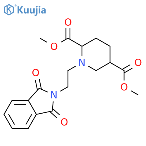 (2R,5S)-Dimethyl 1-(2-(1,3-dioxoisoindolin-2-yl)ethyl)piperidine-2,5-dicarboxylate structure