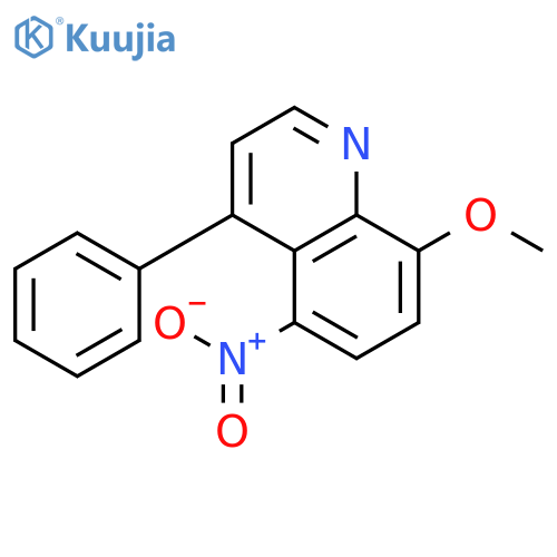QUINOLINE, 8-METHOXY-5-NITRO-4-PHENYL- structure
