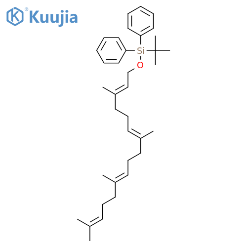 (2E,6E,10E)-1-tert-butyldiphenylsiloxy-3,7,11,15-tetramethylhexadeca-2,6,10,14-tetraene structure