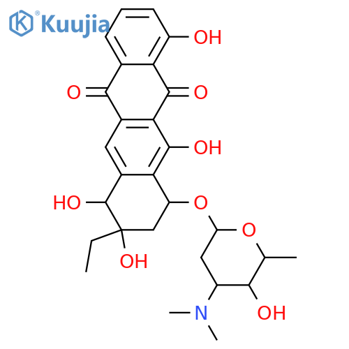 Oxaunomycin; 11-Deoxy, N,N-di-Me structure