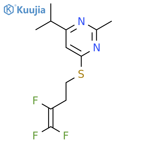 Pyrimidine, 2-methyl-4-(1-methylethyl)-6-[(3,4,4-trifluoro-3-butenyl)thio]- structure
