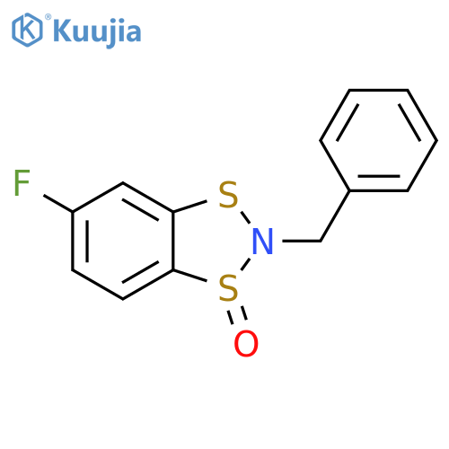 1,3,2-Benzodithiazole, 5-fluoro-2-(phenylmethyl)-, 1-oxide structure