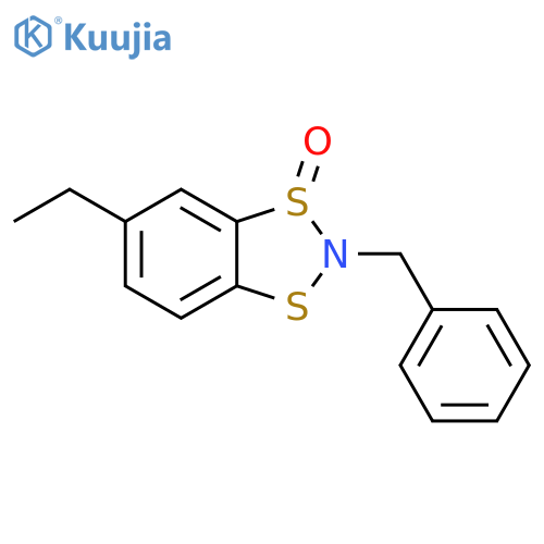 1,3,2-Benzodithiazole, 5-ethyl-2-(phenylmethyl)-, 3-oxide structure