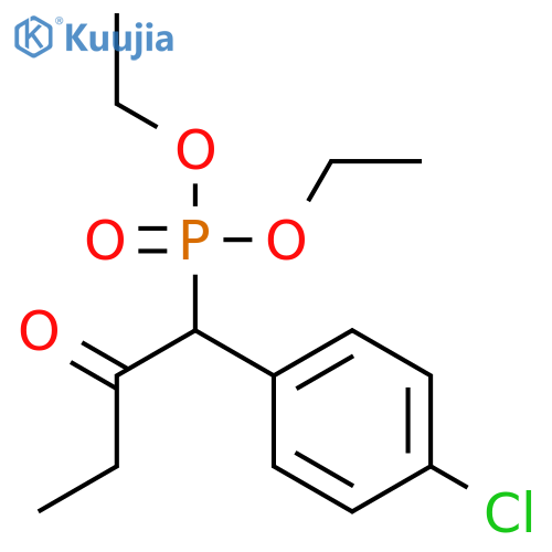 Phosphonic acid, [1-(4-chlorophenyl)-2-oxobutyl]-, diethyl ester structure