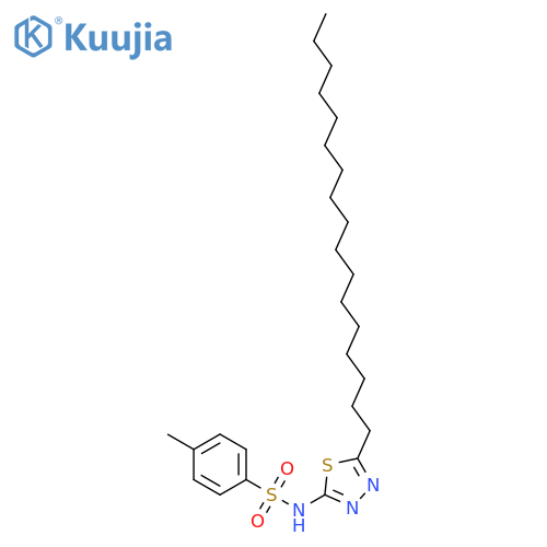 Benzenesulfonamide, N-(5-heptadecyl-1,3,4-thiadiazol-2-yl)-4-methyl- structure